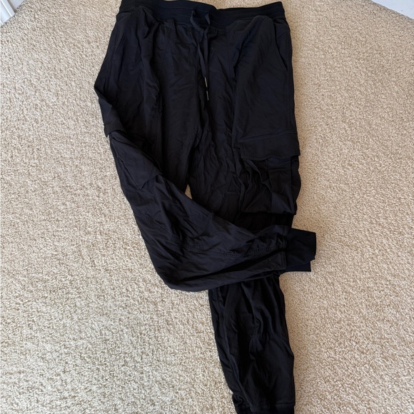 lululemon athletica Pants - Lululemon Athletica Black Track Pants with Elastic Waistband